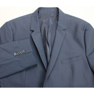 Calvin Klein Blazer Mens Size XL Navy Blue Stretch Slim Fit 2 Button Lined